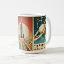 Weltraumzeitalter Art Space Time Kalender
