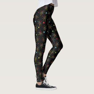 Weltraumzeitalter-Atom-Retro-Punkt in benutzerdefi Leggings
