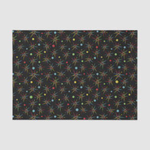 Weltraumzeitalter-Atom-Retro-Punkt in benutzerdefi Seidenpapier