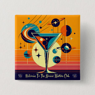 Weltraumzeitalter Willkommen im Atomic Martini Clu Button