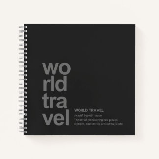 WELTREISE DEFINITION Modern Minimalistisch Notizbuch