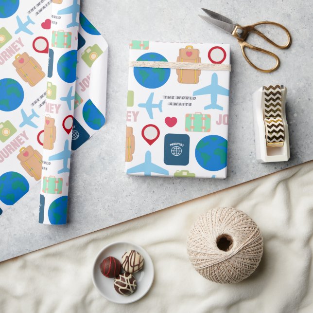 Weltreise  geschenkpapier (Kunsthandwerk)