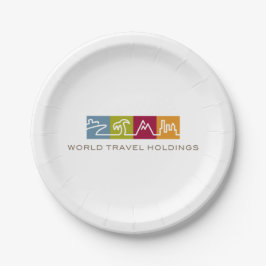 Weltreise-Holding-Platte Pappteller