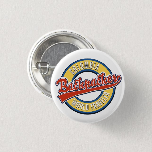 Weltreisende in Kolumbien Button (Vorne & Hinten)