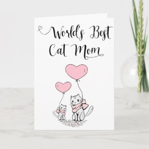 Weltrettung Muttertag Grußkarte Katze Karte