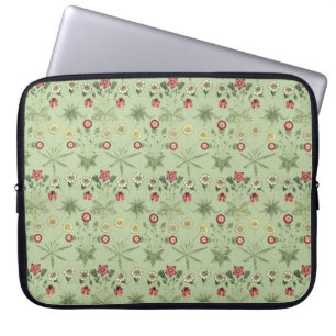 Welts-Entwurfs-Gänseblümchen im tadellosen Grün Laptopschutzhülle