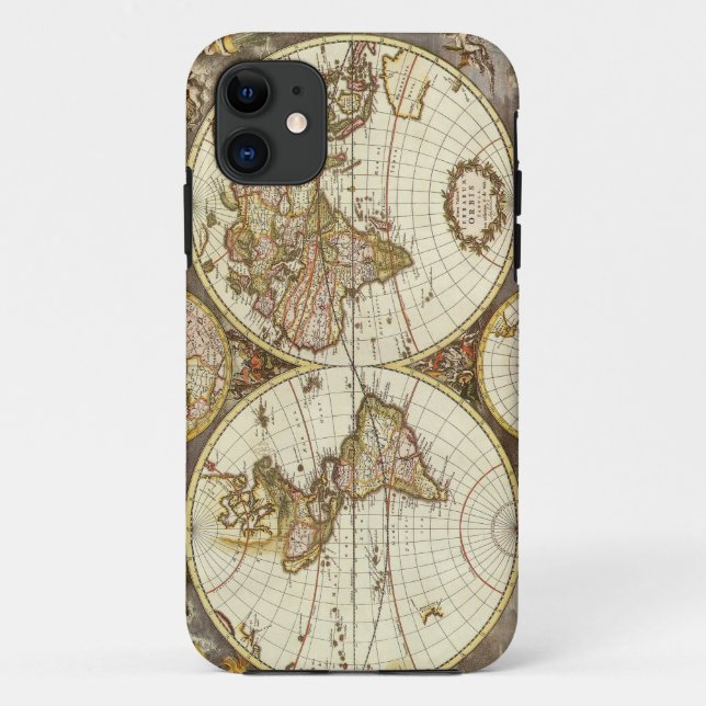 Welts-Karte Case-Mate iPhone Hülle (Rückseite)
