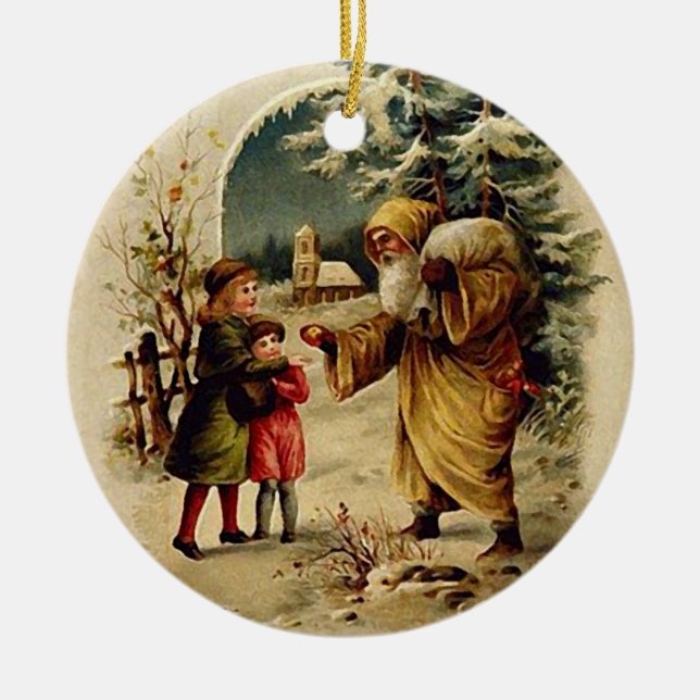 Welts-Sankt-Verzierung (Kreis) Keramik Ornament (Vorne)