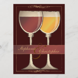 Welts-Weinglas-Weinberg-Weinkellerei-Hochzeit Einladung