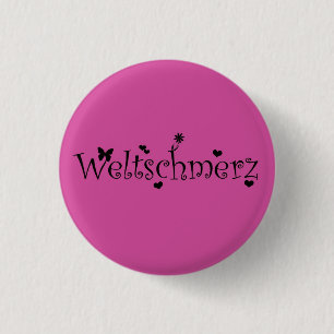 Weltschmerz Button (Black/Pink)