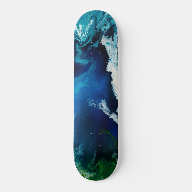 Weltsicht vom Weltraum #2-Skateboard Skateboard (Vorderseite)
