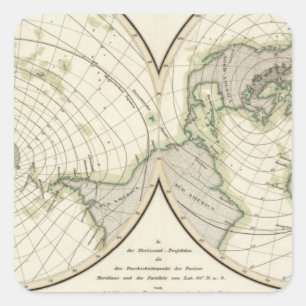 Weltsodynamische Linien Quadratischer Aufkleber