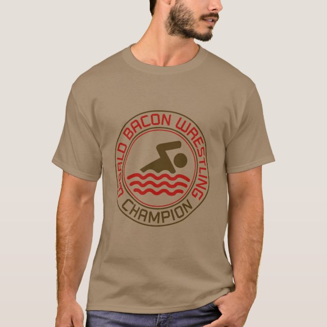 Weltspeck-Wrestling-Meister T-Shirt (Vorderseite)