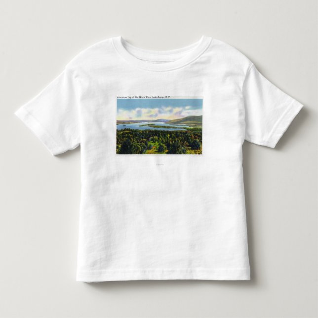Weltspitze-Bauernhof-Ansicht des Sees Kleinkind T-shirt (Vorderseite)