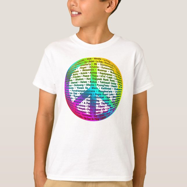 Weltsprache des Friedens T-Shirt (Vorderseite)