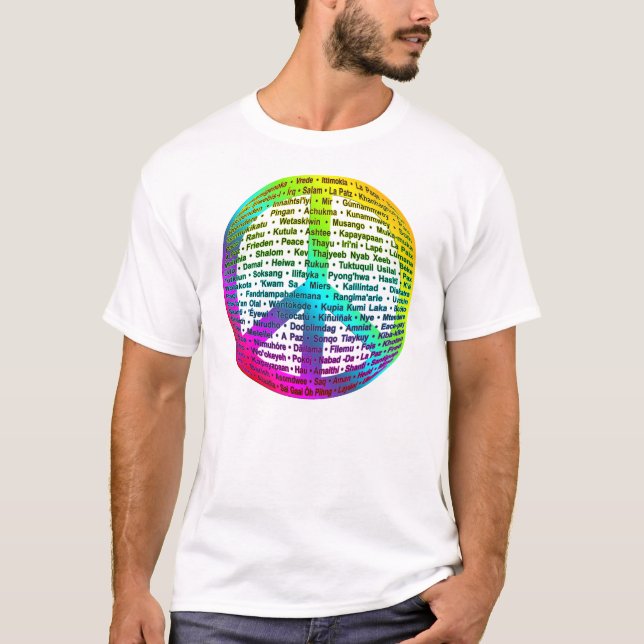 Weltsprache des Friedens T-Shirt (Vorderseite)
