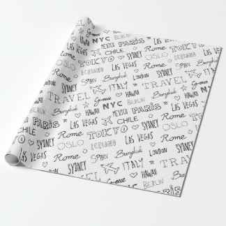 Weltstadtnamen wandern cool geschenkpapier