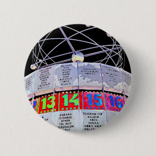WeltStempeluhr, Alexanderplatz, Berlin, Button