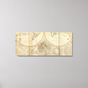 Weltsüdhemisphärekarte Leinwanddruck