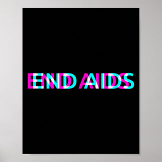Welttag der Aids Hiv-Bekanntheit Beende Aids Poster