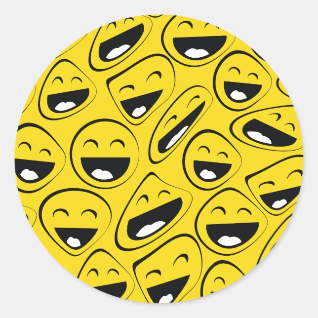 Welttag der Lachen Runder Aufkleber (Vorderseite)