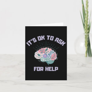 Welttag der psychischen Gesundheit Es ist ok, um H Karte