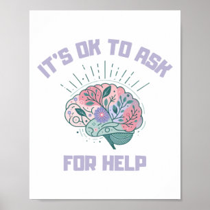 Welttag der psychischen Gesundheit Es ist ok, um H Poster