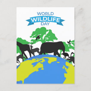 Welttag der Wildtiere Postkarte