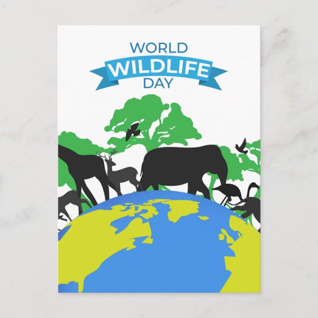 Welttag der Wildtiere Postkarte (Vorderseite)