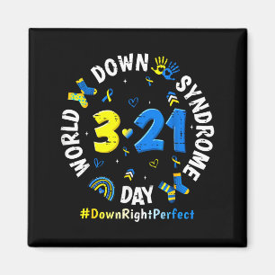 Welttag des Down-Syndroms 3 21 Bewusstseinsregenbo Magnet