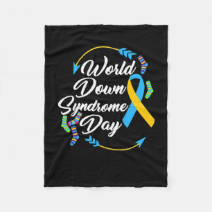 Welttag des Down-Syndroms Awareness Socken Down Ri Fleecedecke