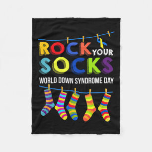 Welttag des Down-Syndroms Ihre Socken-Aufklärung  Fleecedecke