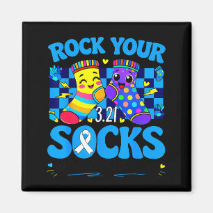 Welttag des Down-Syndroms Rock Socken 321 Männer F Magnet