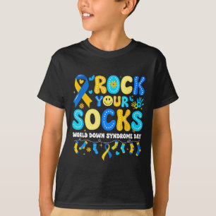 Welttag des Down-Syndroms Rock-Socken Bewusstsein T-Shirt