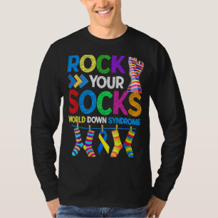 Welttag des Down-Syndroms Rock Your Socks Awarene T-Shirt