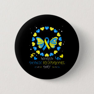 Welttag des Down-Syndroms, um gegen Krebsideen nac Button