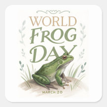 Welttag des Frosches Wasserfarben-Naturkunst