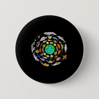 Welttag des Meereslebens am Welttag der Erde Button