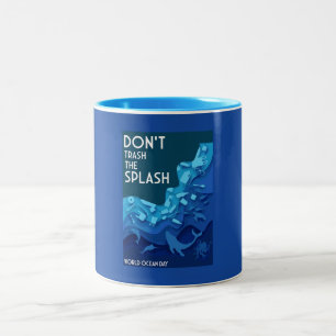 Welttag des Ozeans Zweifarbige Tasse