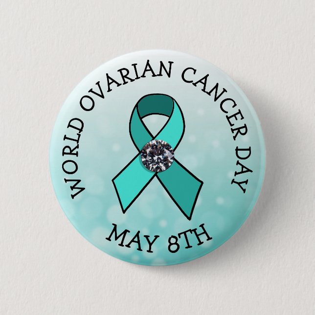 Welttag Ovarien 8. Mai Feiertag Button (Vorderseite)