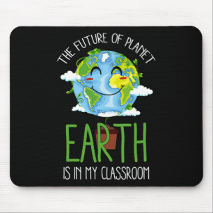 Welttag Planet Lehrer Clroom Funny Mousepad