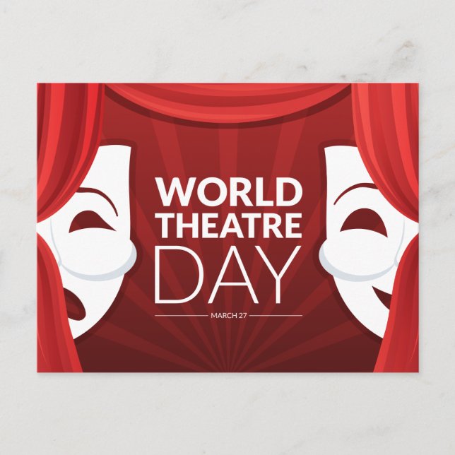 Welttheatertag Postkarte (Vorderseite)