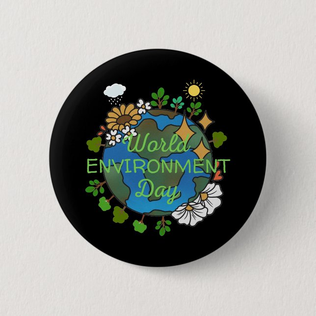Weltumwelttag Button (Vorderseite)