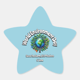 Weltumwelttag Stern-Aufkleber