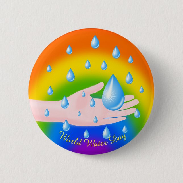 Weltwassertag 22 März Button (Vorderseite)