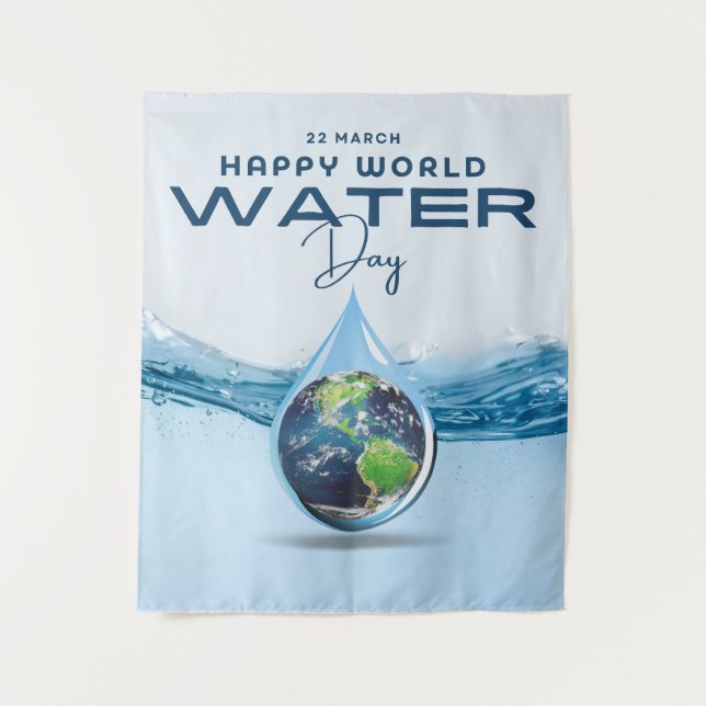 Weltwassertag Wandteppich (Vorderseite)