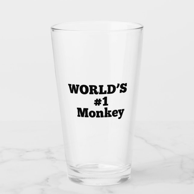 Weltweit #1 Affe Glas (Vorderseite)