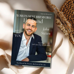 Weltweit begehrtester Ehemann Magazin Feiertagskarte