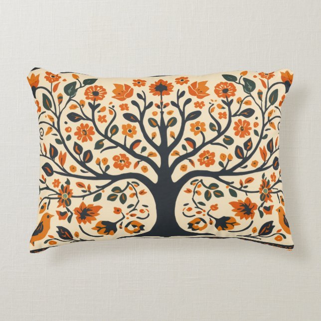Weltweit beliebtes indisches Kunstpillow Dekokissen (Vorderseite)