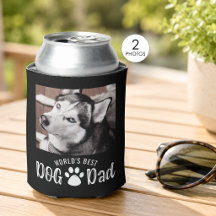 WELTWEIT BEST DOG VATER 2 Fotos Paw Prints Black